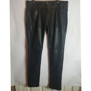 7 for all mankind Roxanne coated skinny jeans